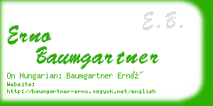 erno baumgartner business card